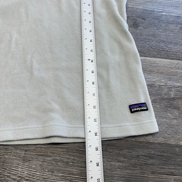 Patagonia Light Gray Womens L 1/4 Zip Mock Neck Fleece Pullover Jacket Gorpcore - Picture 6 of 7